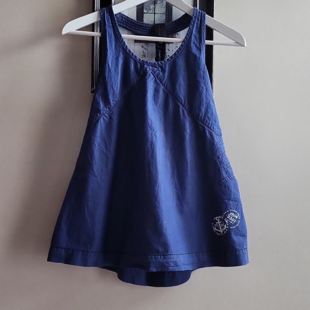 NWOT G-Star Raw Denim A-Line Chambray Nautical Halter Top